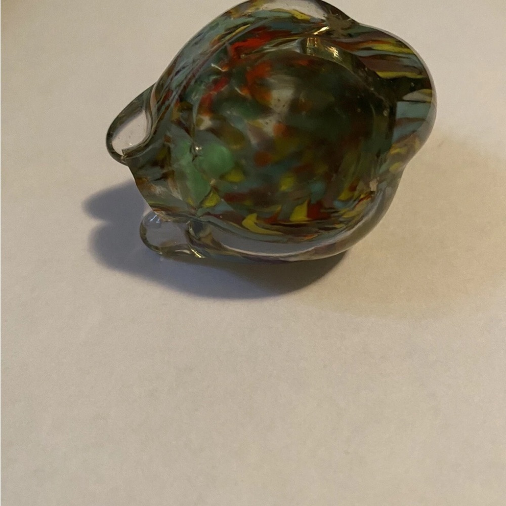 Vintage Blown Art Multicolor Glass Bird Figurine Paperweight Made in Japan - Picture 9 of 9